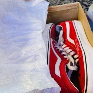 Racing red old skool vans